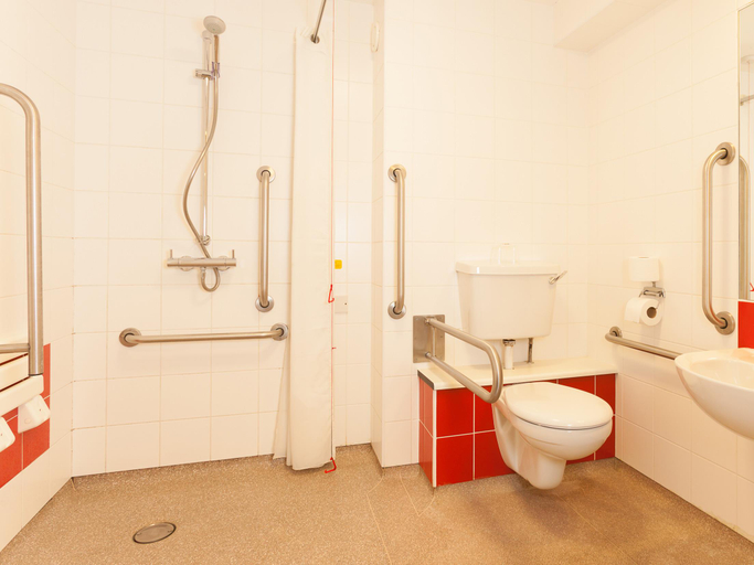 Bathroom 3, Travelodge Newquay Seafront, Cornwall