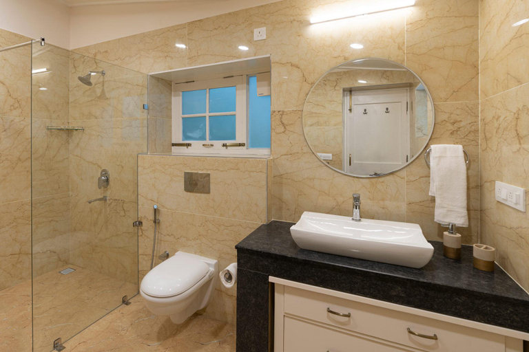 Bathroom 2, StayVista at Springfield with Scenic Lawn, Solan