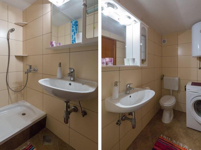 Bathroom 2, Apartments Lovro - Duplex One Bedroom Apartment with Terrace and Partial Sea View 1, Pojezerje