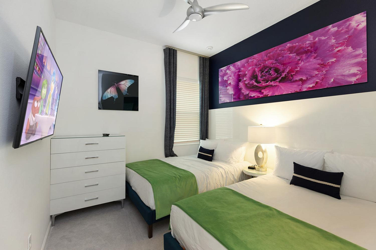 Bedroom 2, Luxe Villa Near Parks with Theater, Arcade & Dino BR, Polk