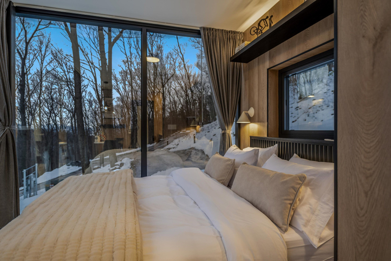Bedroom 3, Mirror Villas - Modern Retreat with private hot tubs and mountain view, Franklin