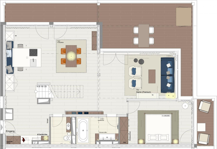 Floor plan 3, Appartements im Maremuritz Yachthafen Resort, Mecklenburgische Seenplatte