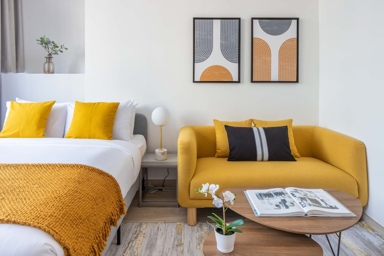 Bedroom 5, Silkhaus Modern Studio in Difc Iconic Tower Pool, Dubai
