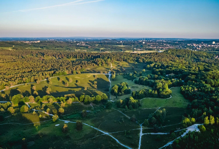 Aerial view, Wooden Chalet With Terrace and Microwave, Heerlen