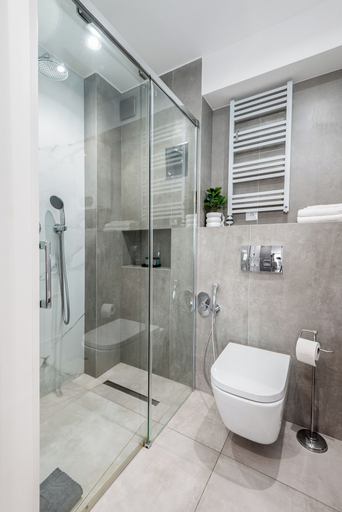 Bathroom 3, Apartament Central -by Kairos Apartments, Siemianowice Śląskie