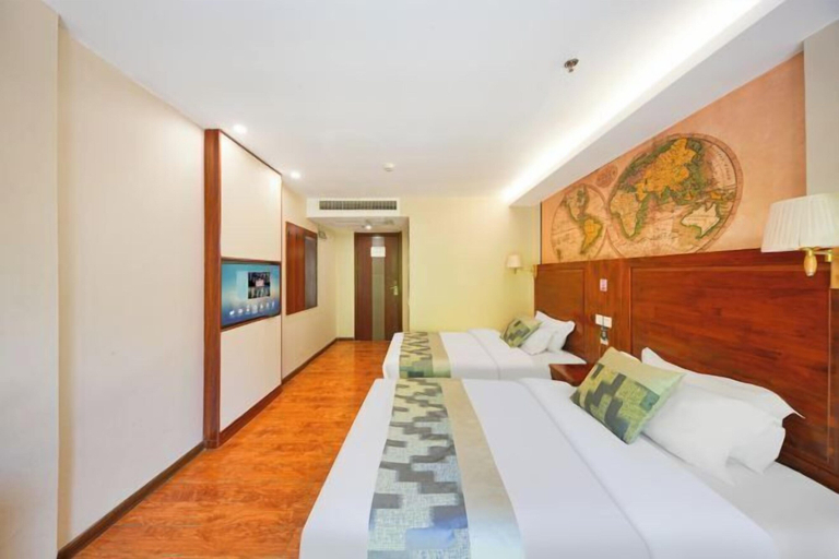 Bedroom 3, Lantingju Light Luxury Bieyuan (Taierzhuanggucheng Scenic Spot Branch), Zaozhuang