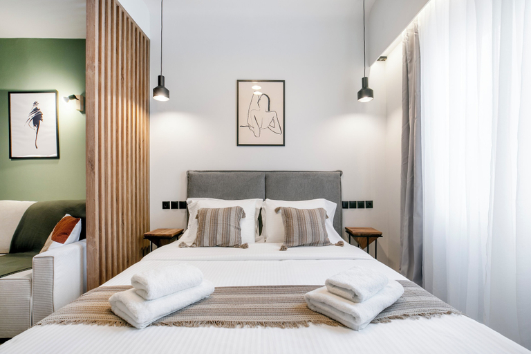 Bedroom 3, Avia Deluxe Studio- Athens Modern Escape, Attica