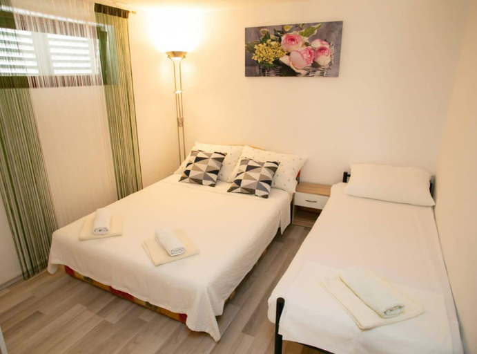 Bedroom 3, Apartments Sun Dance With Heated Pool, Novalja