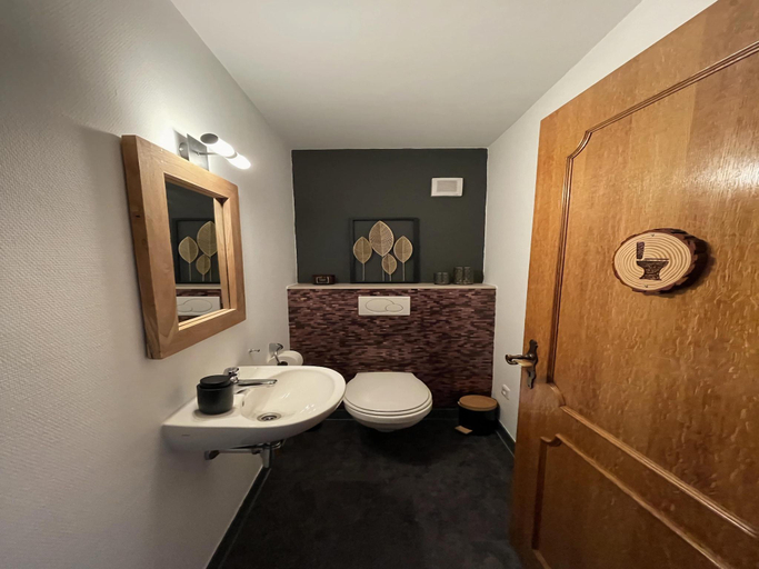 Bathroom, Ardennes villa with riverside garden and views, Liège