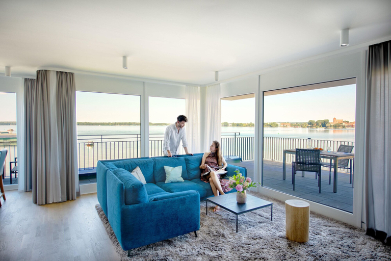 Living room 5, Appartements im Maremuritz Yachthafen Resort, Mecklenburgische Seenplatte
