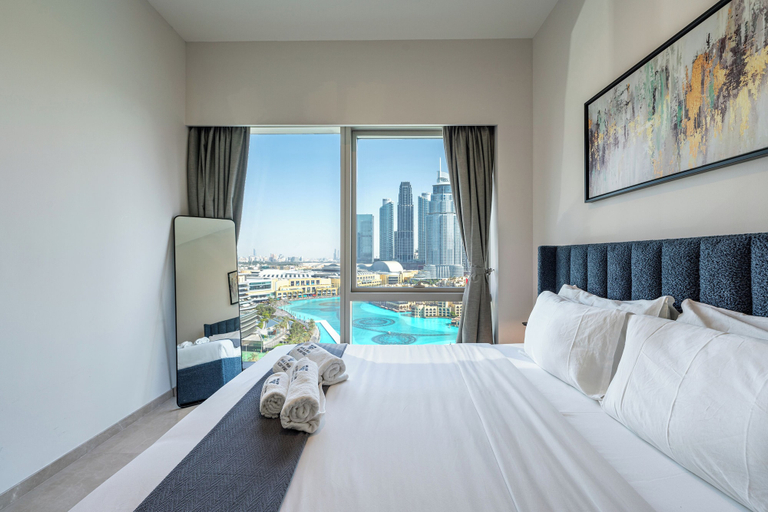 Bedroom 3, Luxury Living with Full Burj Khalifa & Fountain, Dubai