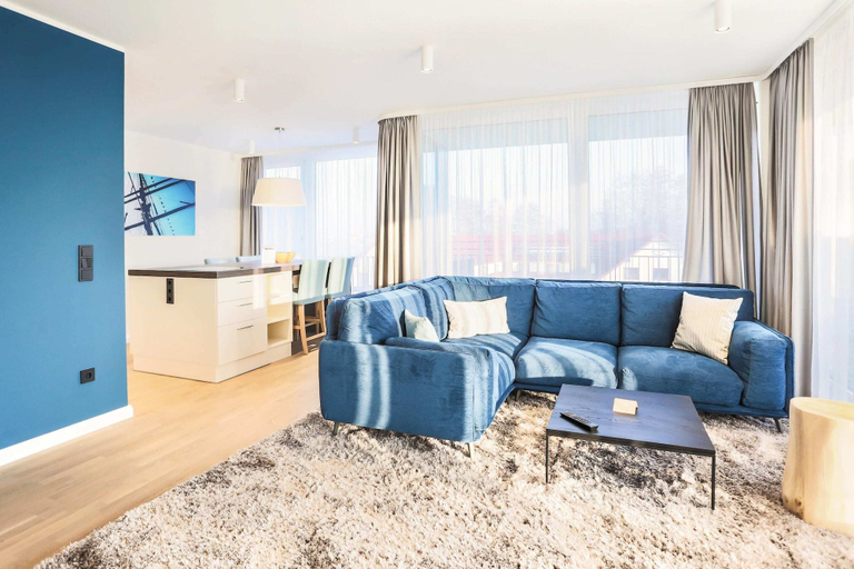 Living room 1, Appartements im Maremuritz Yachthafen Resort, Mecklenburgische Seenplatte