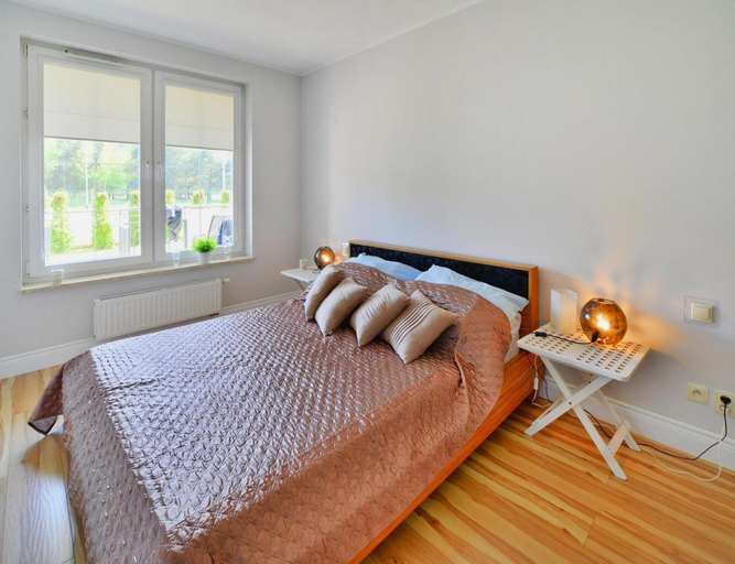 Bedroom, Comfortable Apartment, Ground Floor, Balcony, Kołobrzeg