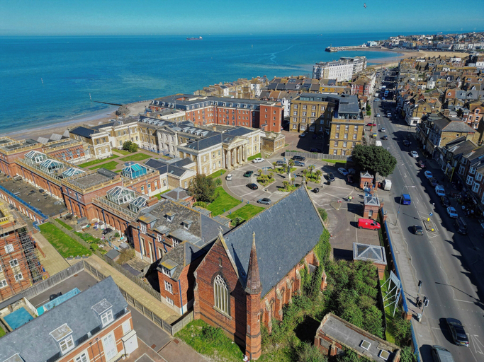 Aerial view, Beach, Dreamland, Restaurants Nearby- Sunny Garden, Kent