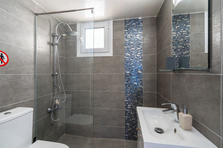 Bathroom, Seacret - 1-BR Apt With Pool in Pyla, Larnaca