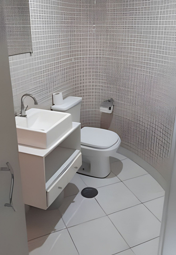 Bathroom, APARTAMENTO ACOLHEDOR LIBERDADE SP, São Paulo