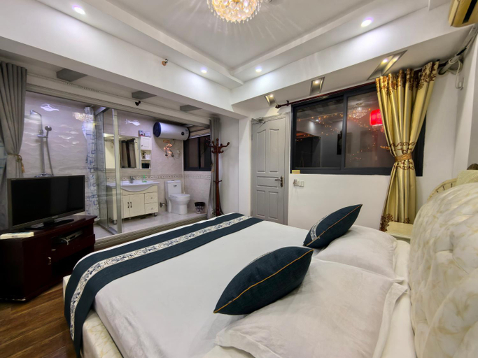 Bedroom 2, Xitang Zunwentang Baishou Hall Courtyard Landscape Homestay, Jiaxing