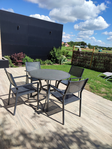 Outdoor dining, Modern Holiday Home in Ouffet With Terrace, Liège
