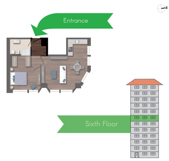 Floor plan 2, Centro San Babila - Central Tower Apartment W/ter, Milano