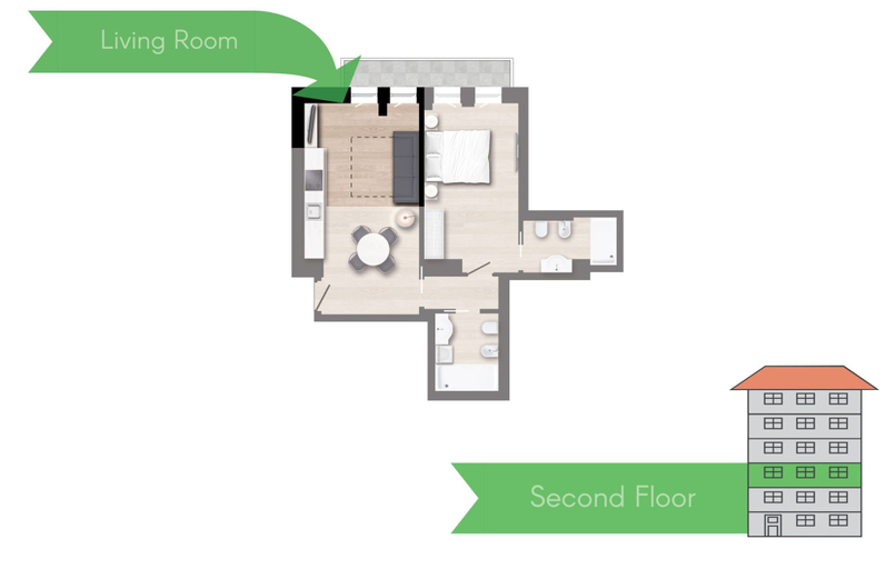 Floor plan 2, Charming Apartment in Milan's Heart, Milano