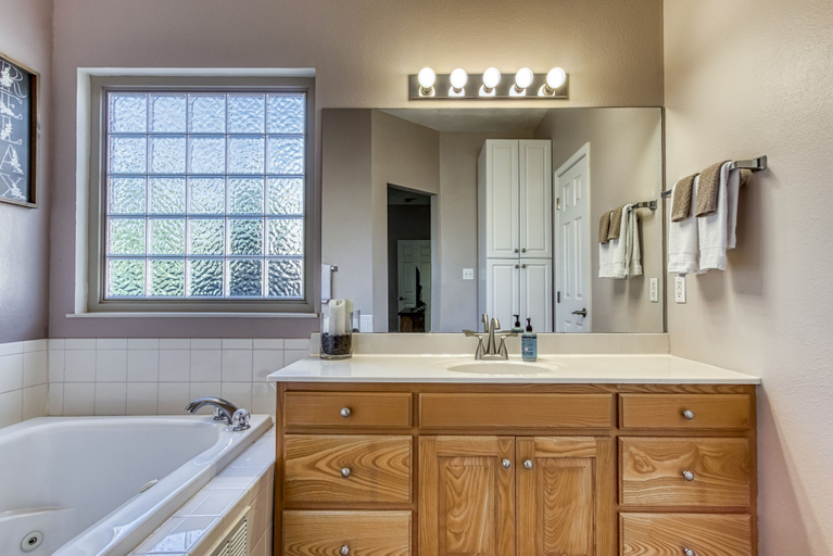 Bathroom 3, Irresistible Retreat w Pool Hot Tub Arcade, Sevier