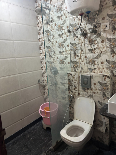 Bathroom 3, Hotel Shree Guru, Delhi