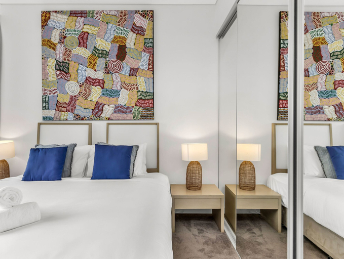 Bedroom 3, Tropical Park View Retreat 3BR Bali Resort in Kingscliff (1210), Tweed Heads