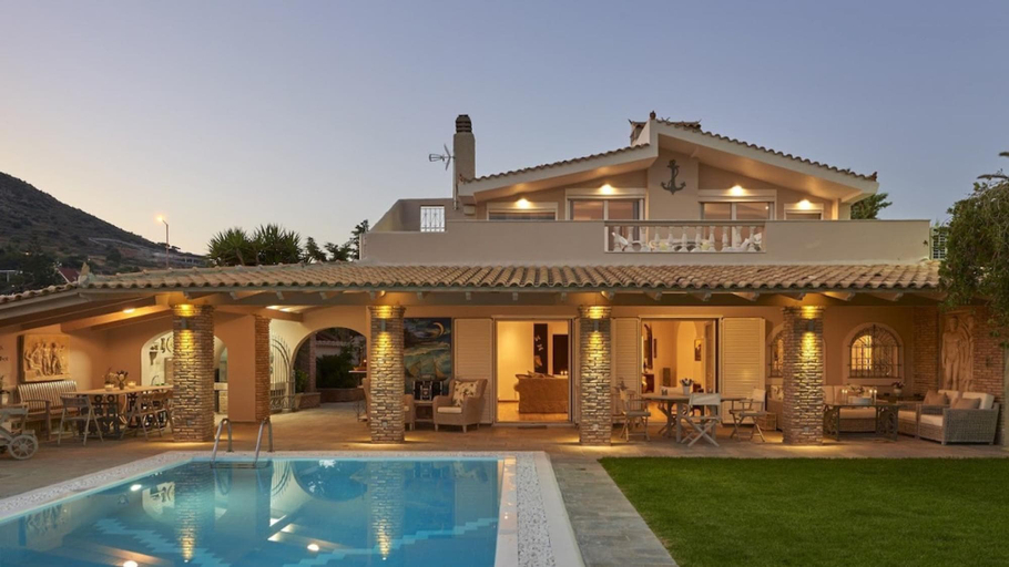 Exterior & Views 2, Luxury 4 Bdrm Villa with Pvt Pool on the beach, Attica