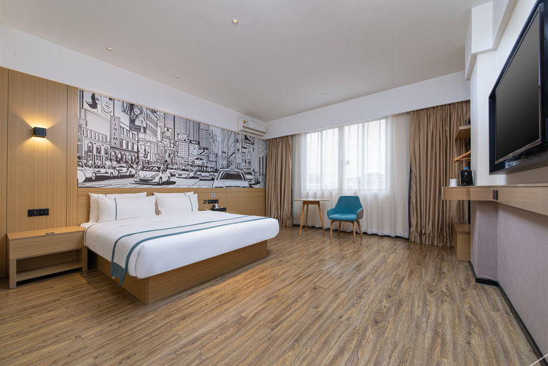 Bedroom 2, City Comfort Inn Hotel Wuhan Jiufeng Mountain Forest Park, Wuhan