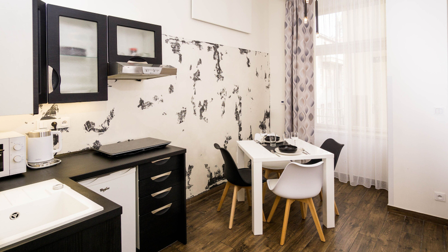 Bathroom 3, Black & White Apartment by Wenceslas Sq., Praha 1