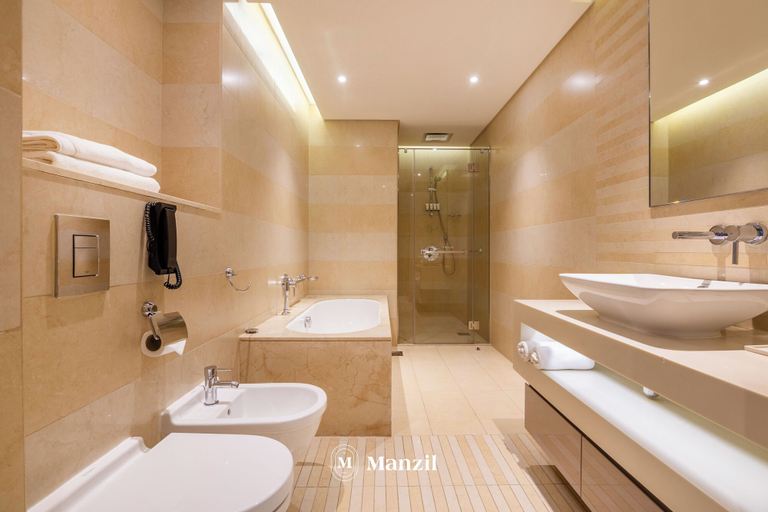 Bathroom 2, Manzil 3BR with pool near Dubai Frame, Dubai
