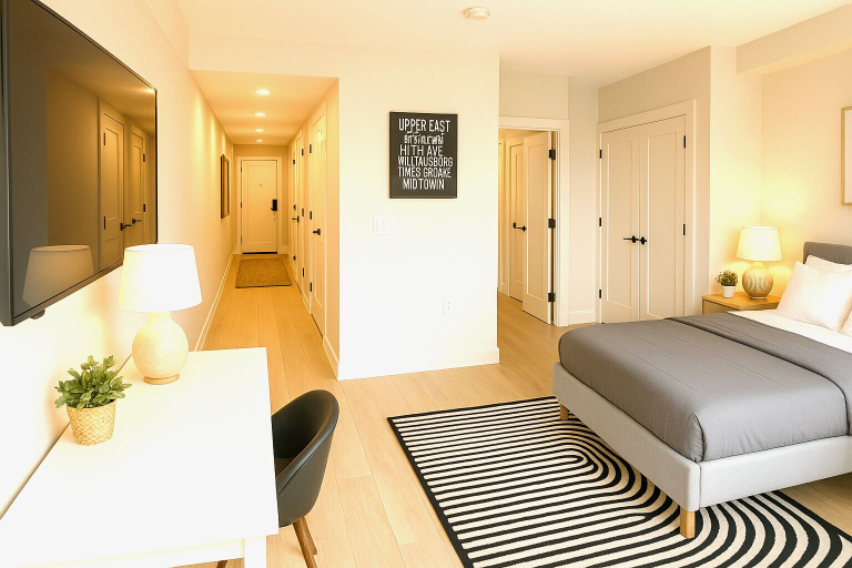 Bedroom 2, Modern Studio Suites, Jersey City