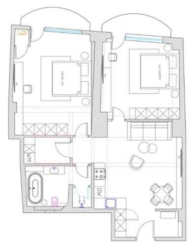 Room 2, Modern Spacious 2BR Steps to Cismigiu Gardens, Municipiul Bucuresti