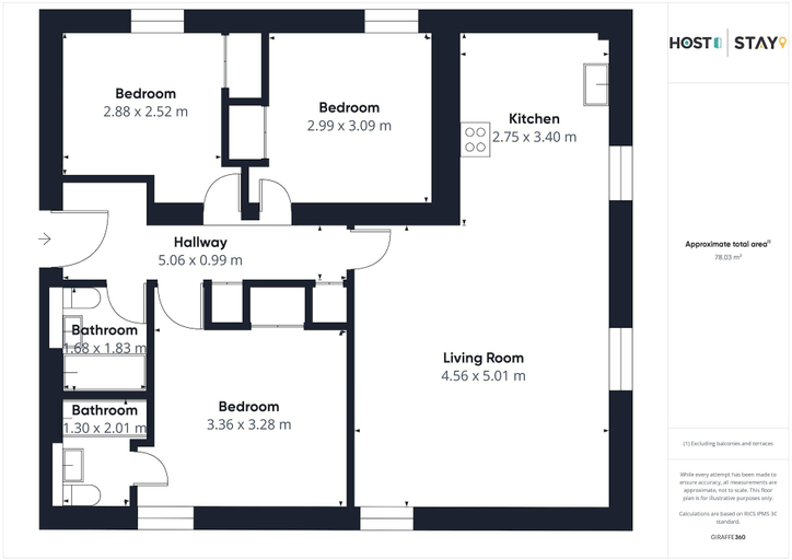 Room 2, Host Stay The Maltings, Northumberland