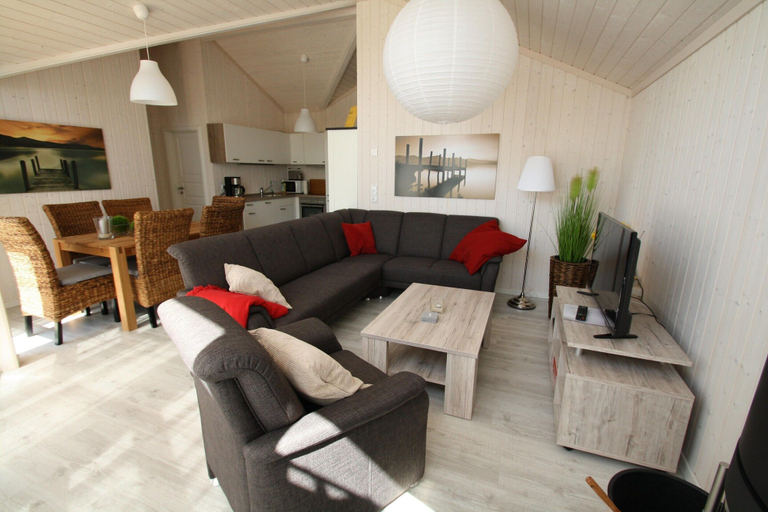 Living room 2, Ferienhaus Seebrise mit Sauna am Dummer See, Ludwigslust-Parchim