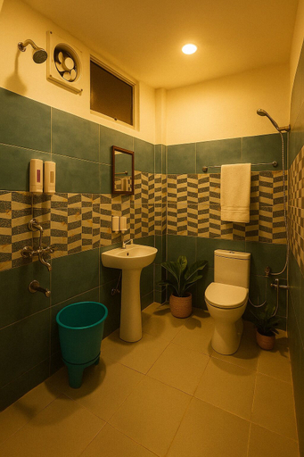 Bathroom 4, Bunk Hostel Rishikesh, Garhwal