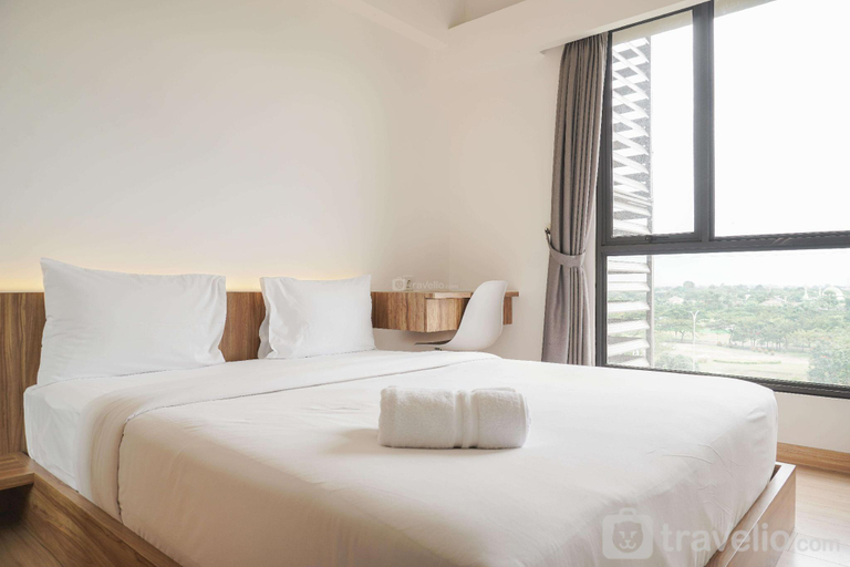 Bedroom, Pleasure 2BR @ Sky House BSD Apartment By Travelio, Tangerang Selatan