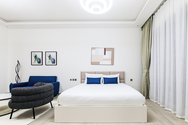 Bedroom, Stylish Stu in Medore Modern Amenities, Dubai