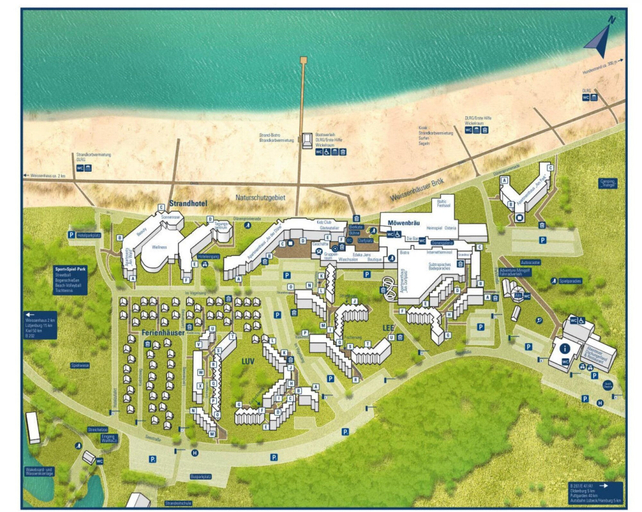 Property map, Doppelhaushalften im Ferienpark Weissenhauser Strand, Ostholstein