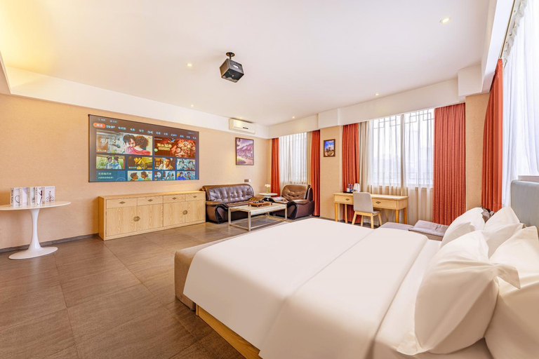 Bedroom 2, 广州柠下酒店科韵路琶洲会展中心店, Guangzhou