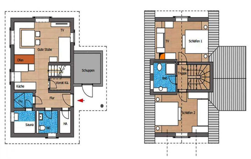 Floor plan 2, Cottages, Turf House, Goslar