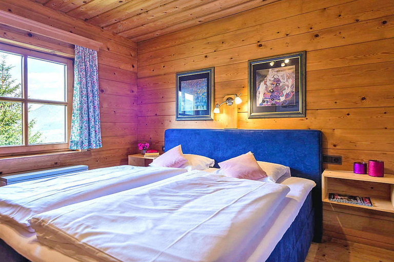 Bedroom, Chalet in Eben with Panoramic Mountain Views, Sankt Johann im Pongau