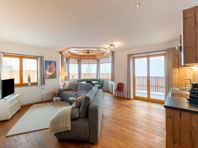 Living room, Apartment in Stubai Valley With Mountain View, Innsbruck Land