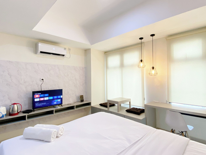 Bedroom, Restful Studio Room Pollux Chadstone Apartment, Cikarang