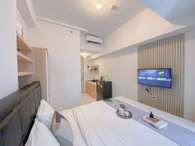 Bedroom, Cozy Living Studio Room at 26th Floor Tokyo Riverside PIK 2 Apartment, Tangerang