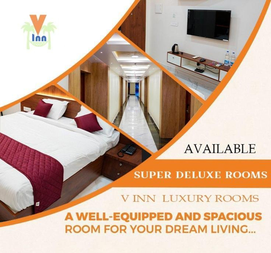 Bedroom, Lakshmi Mahal - V Inn, Thiruvarur