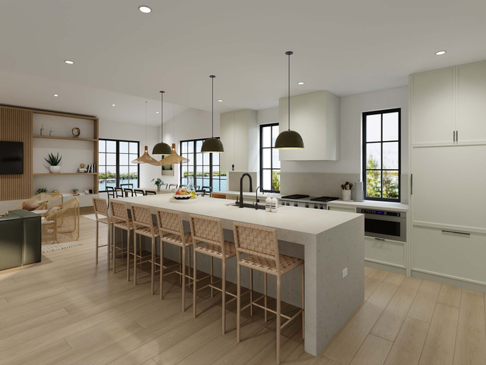 Private kitchen, Parking Pool Dock - Shellstone House, Monroe