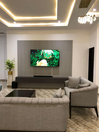 Living area 5, Charming 3-bed House in Kubwa, Bwari