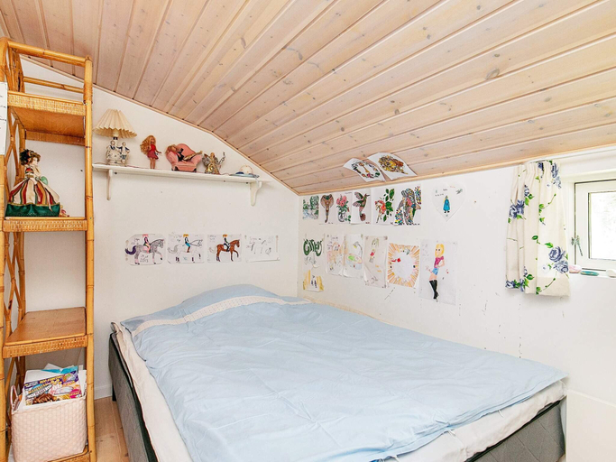 Bedroom 2, Holiday Home with Terrace Fire Pit, Thisted