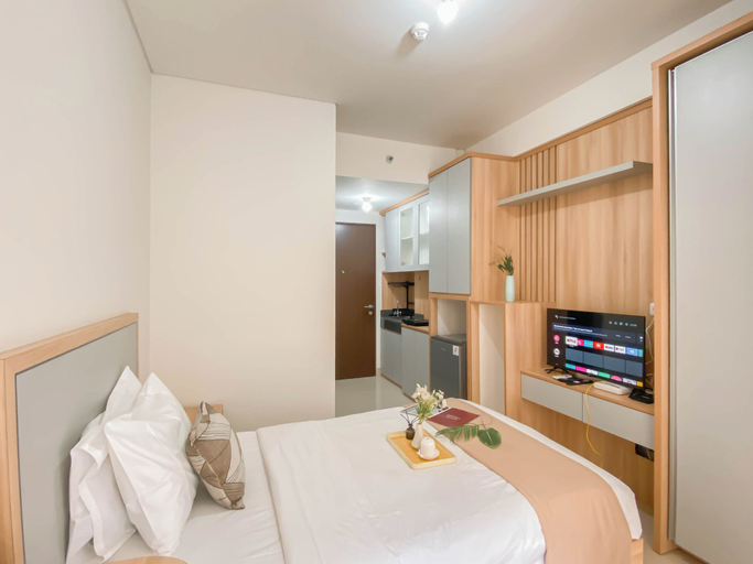 Bedroom, Nice Studio Room Apartment Transpark Cibubur, Depok